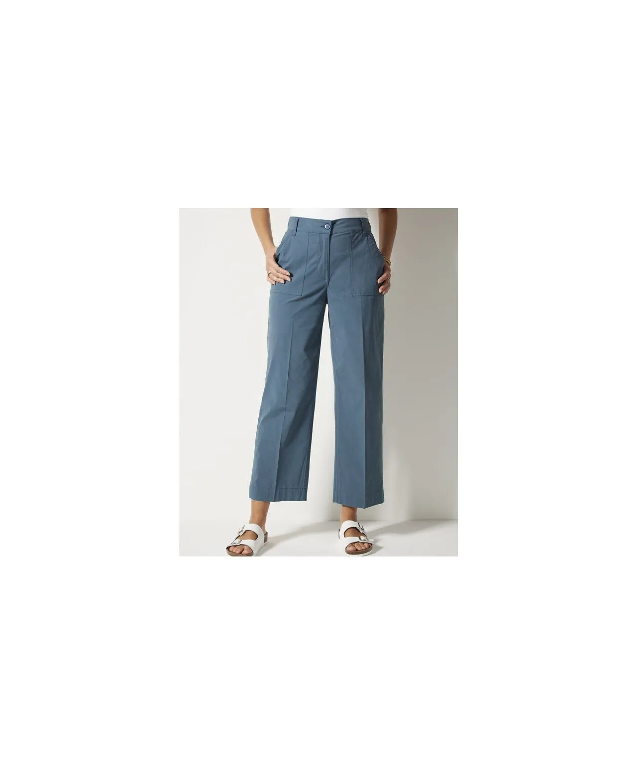 Wide-leg Crop Trousers