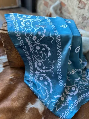 Turquoise Paisley Wild Rag