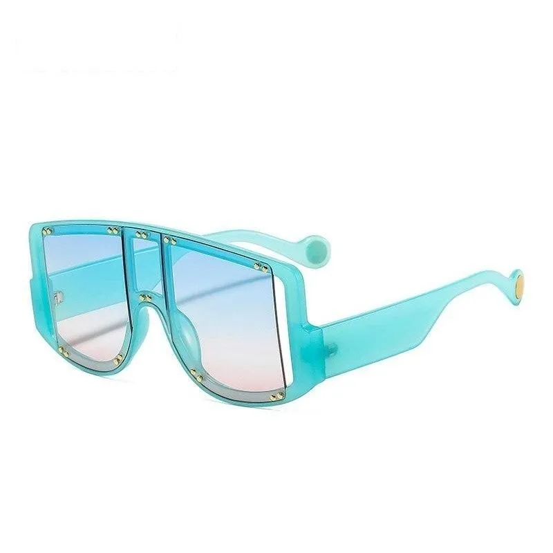 Oversized Square Rivet Sunglasses