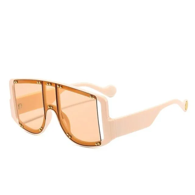 Oversized Square Rivet Sunglasses