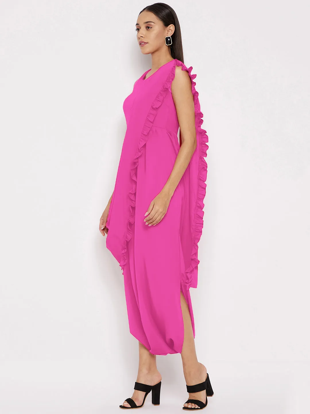 Attached Dupatta Dhoti Jumpsuit