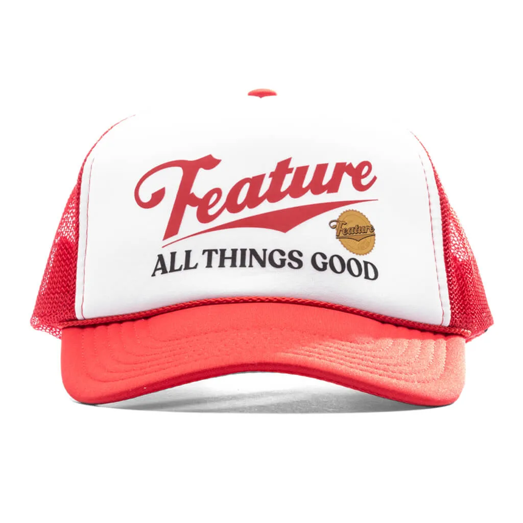 Red and White Trucker Hat