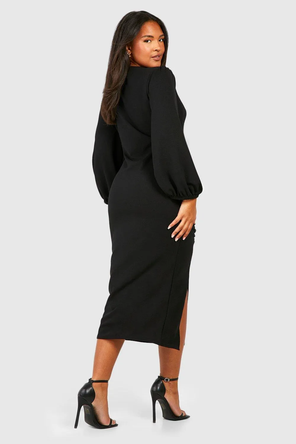 Dresses | Plus Rouched Wrap Midi Dress - Boohoo