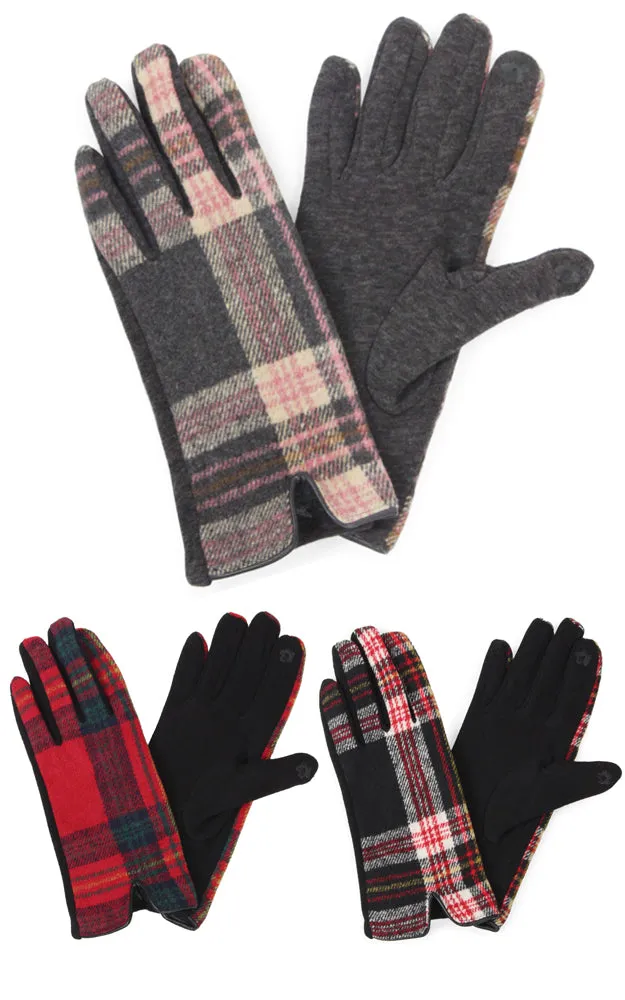 Plaid Pattern Gloves Pack (12 pairs) EGL10069