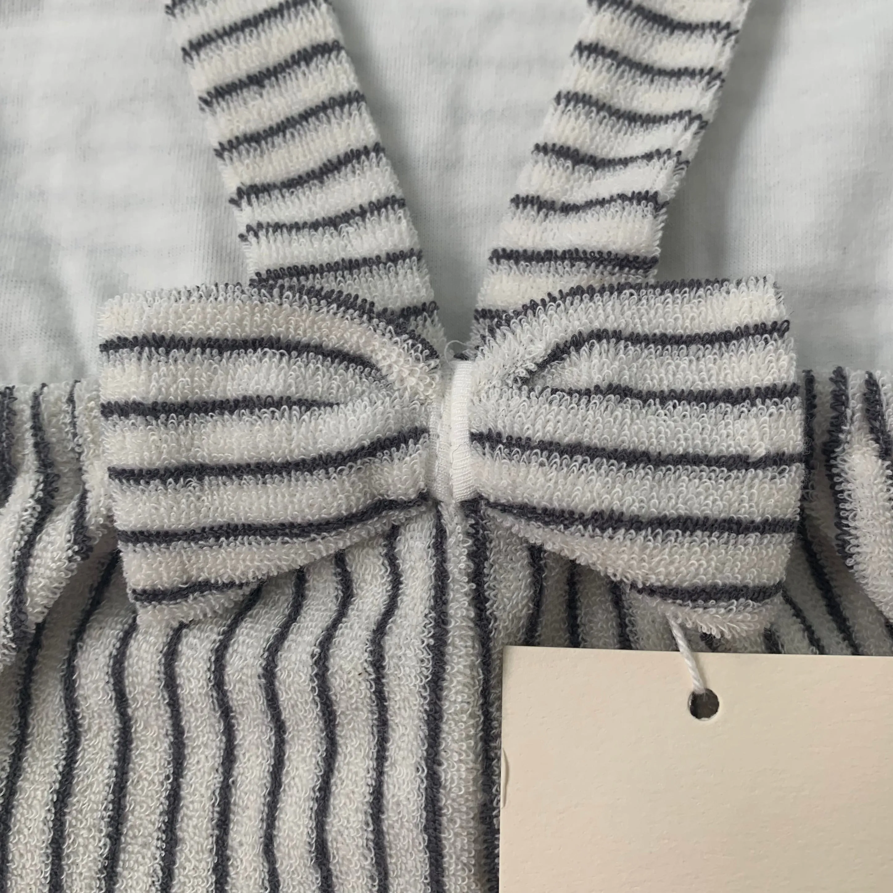 Emile Et Ida Striped Towel Romper 12 Months New