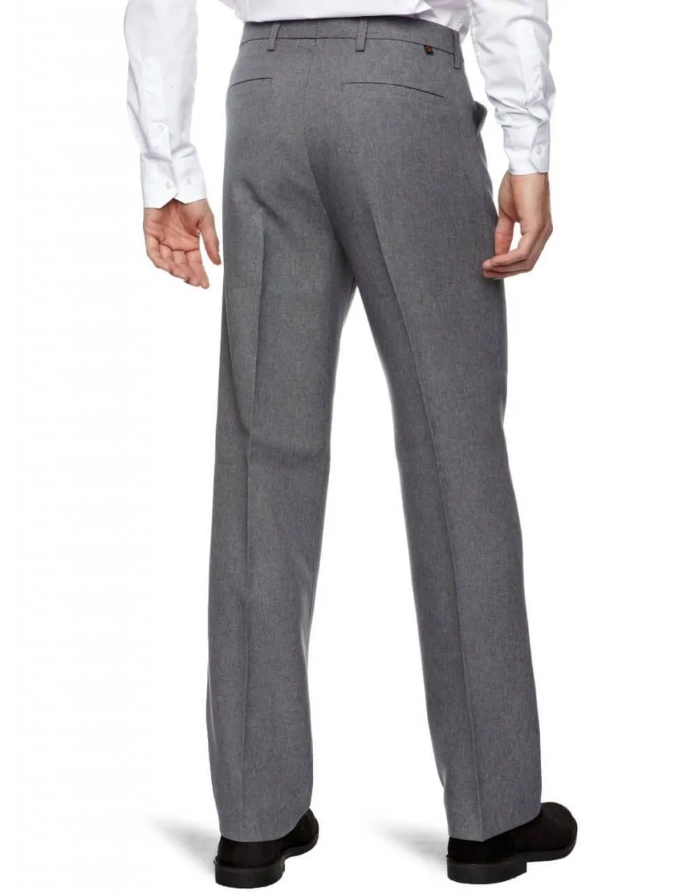 Mid Grey Hopsack Weave Trousers by Farah