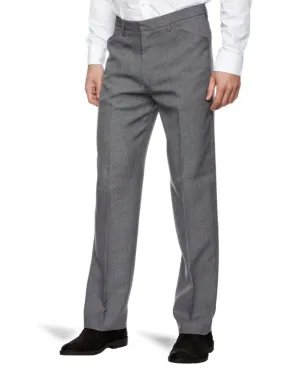 Mid Grey Hopsack Weave Trousers by Farah