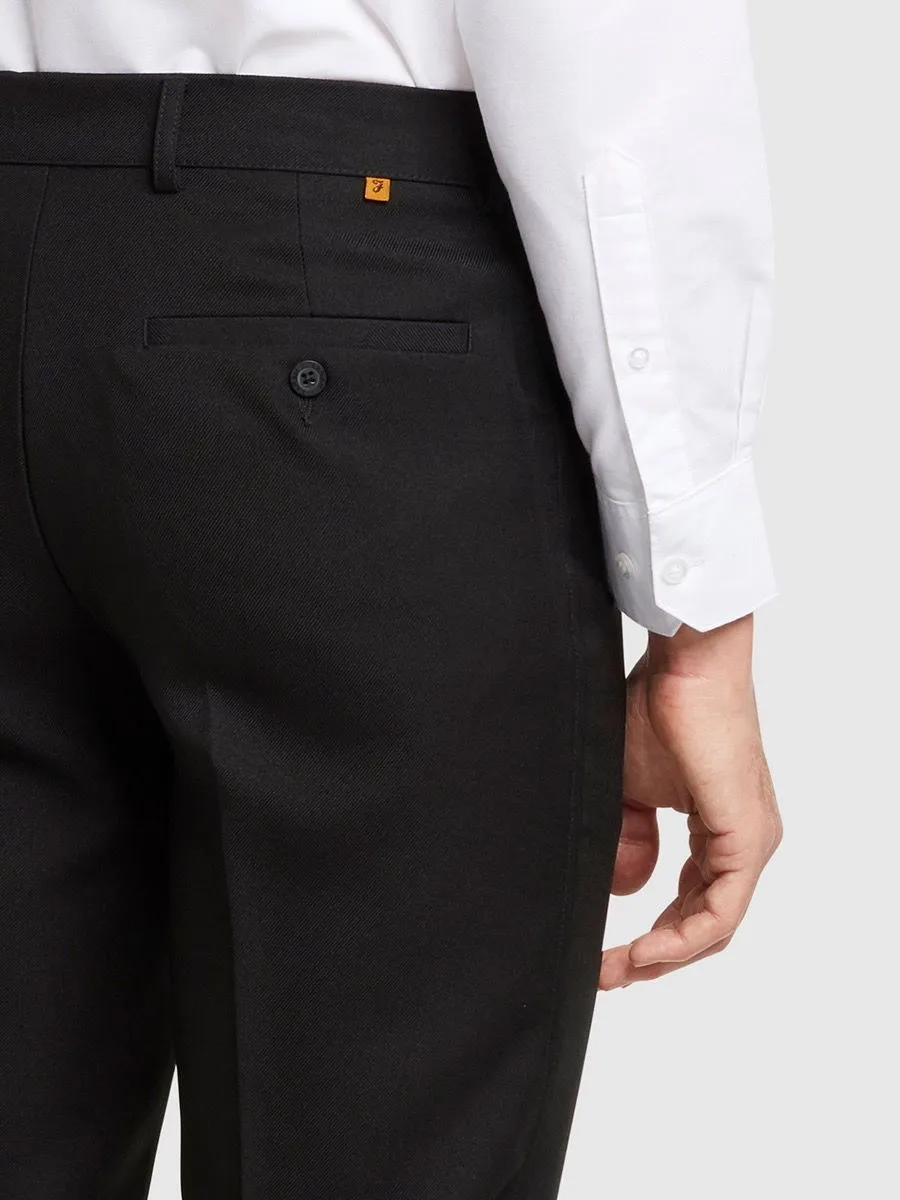 Farah Black Frog Pocket Trousers