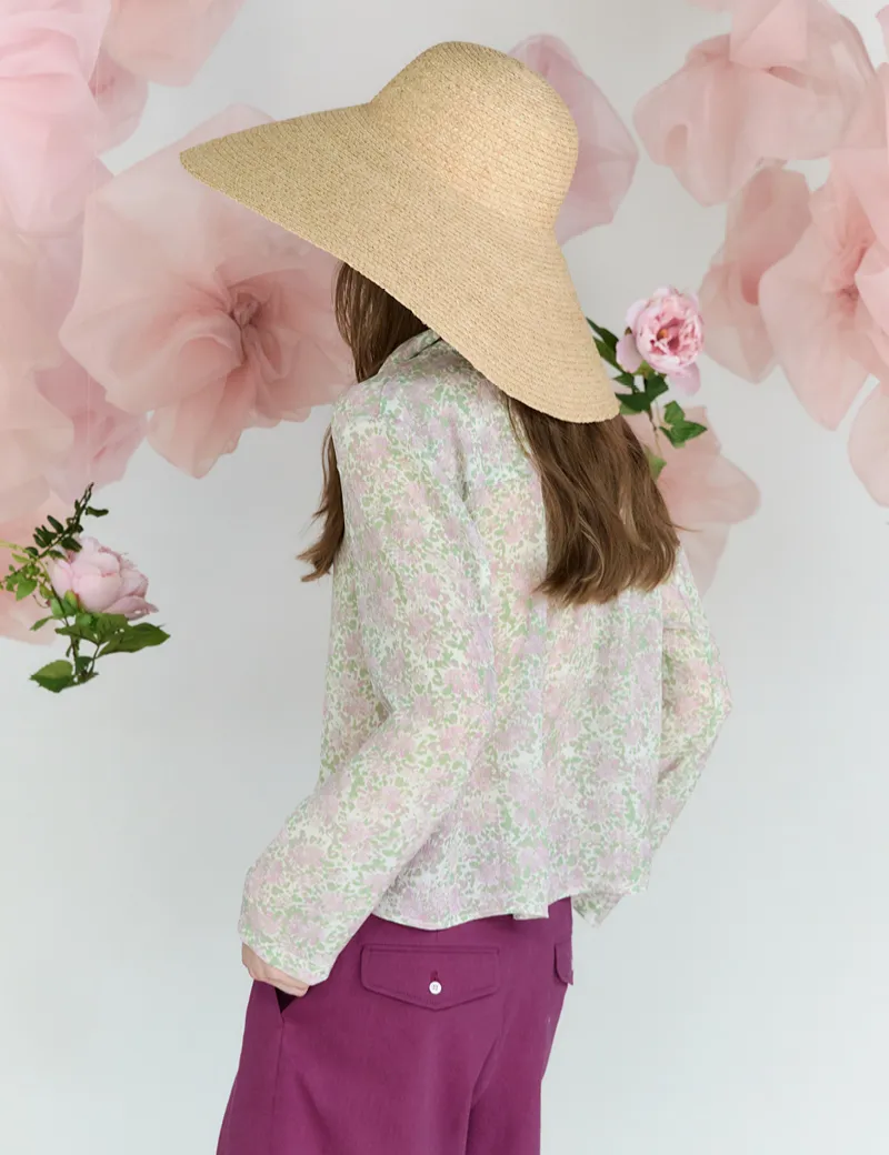 Casual Long Sleeves Flower Patterns Street Style