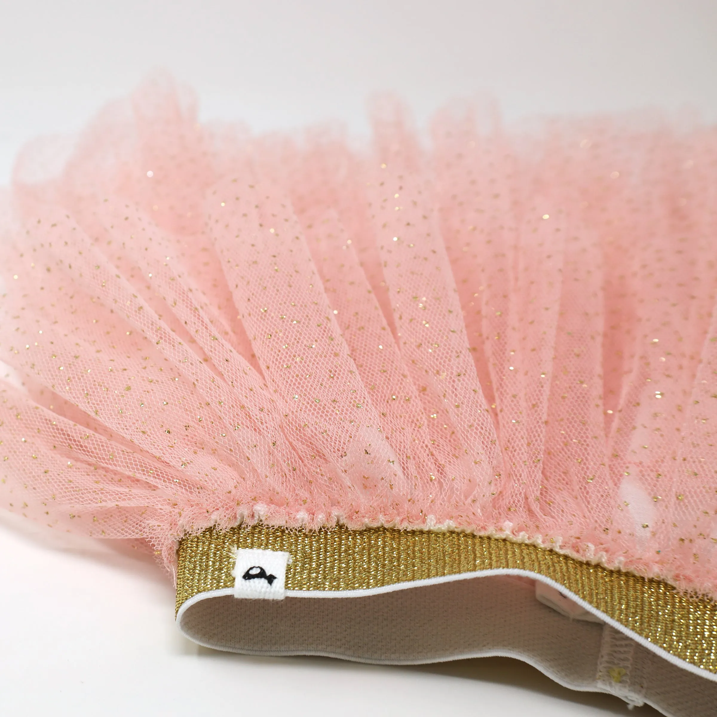 Pale Pink Gold Band Tutu Skirt