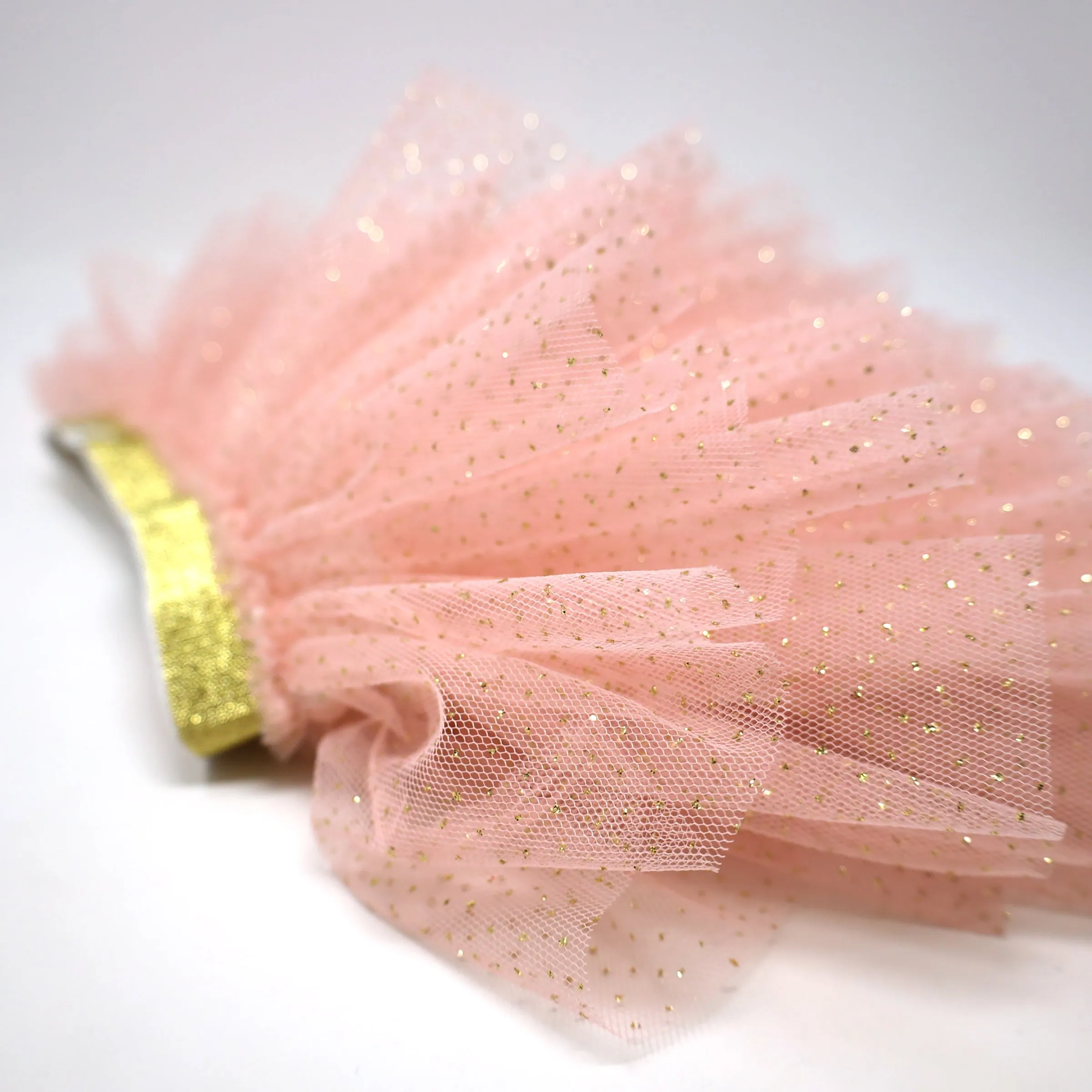 Pale Pink Gold Band Tutu Skirt