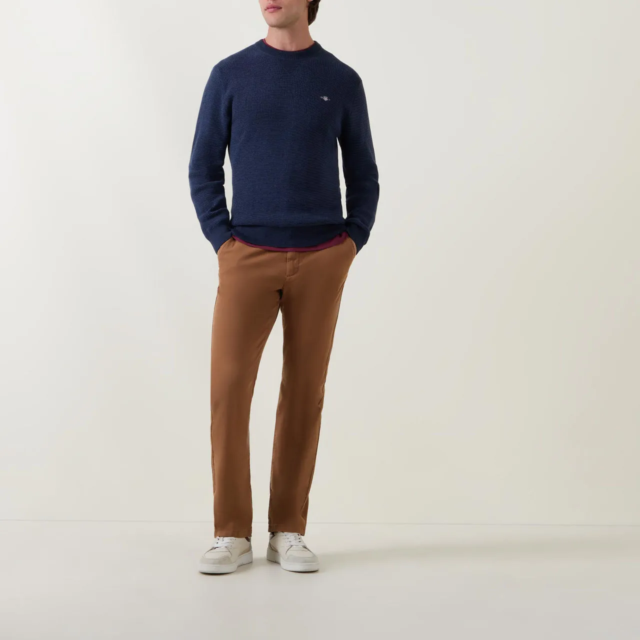 Tan Dobby Structure Leg Chinos by GANT