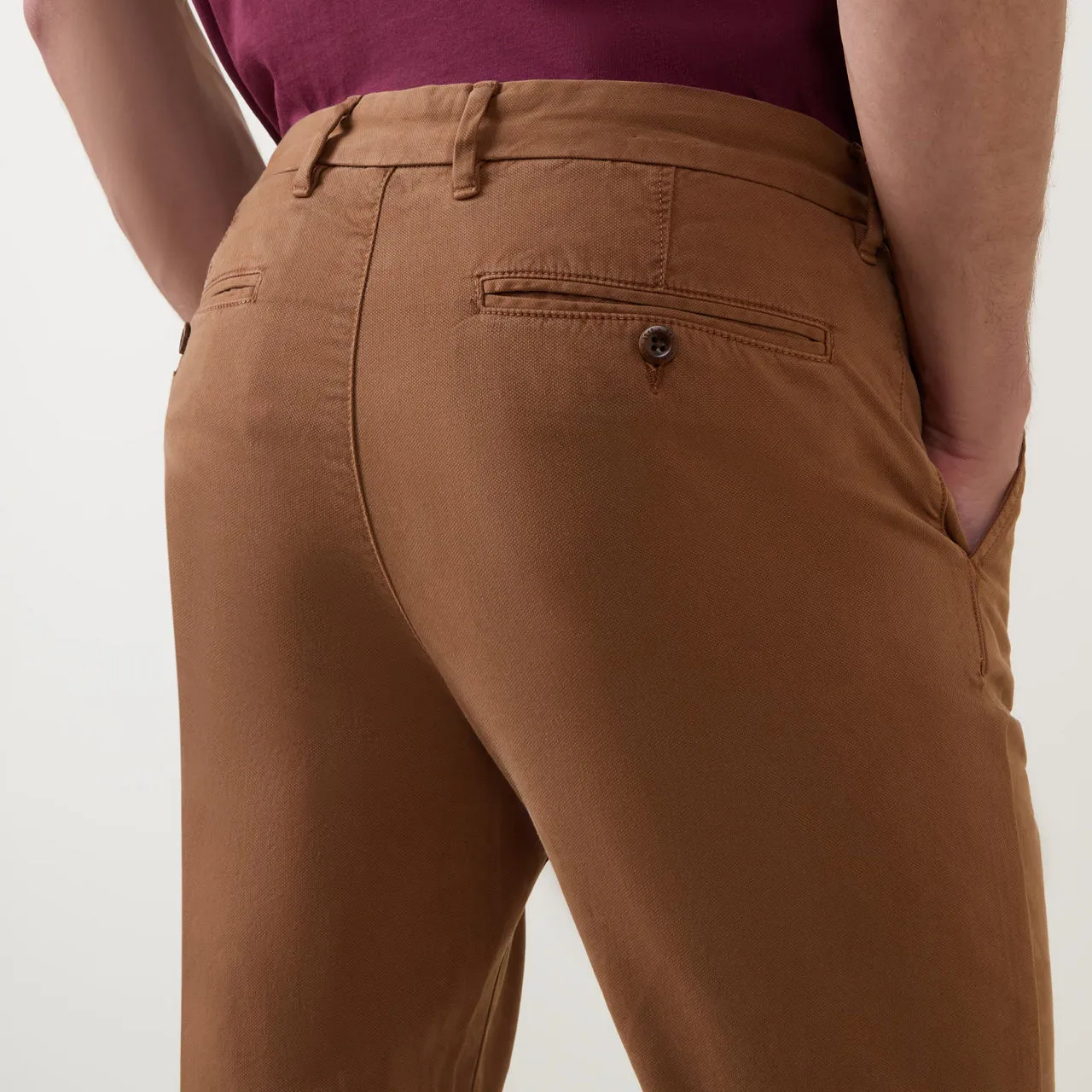 Tan Dobby Structure Leg Chinos by GANT