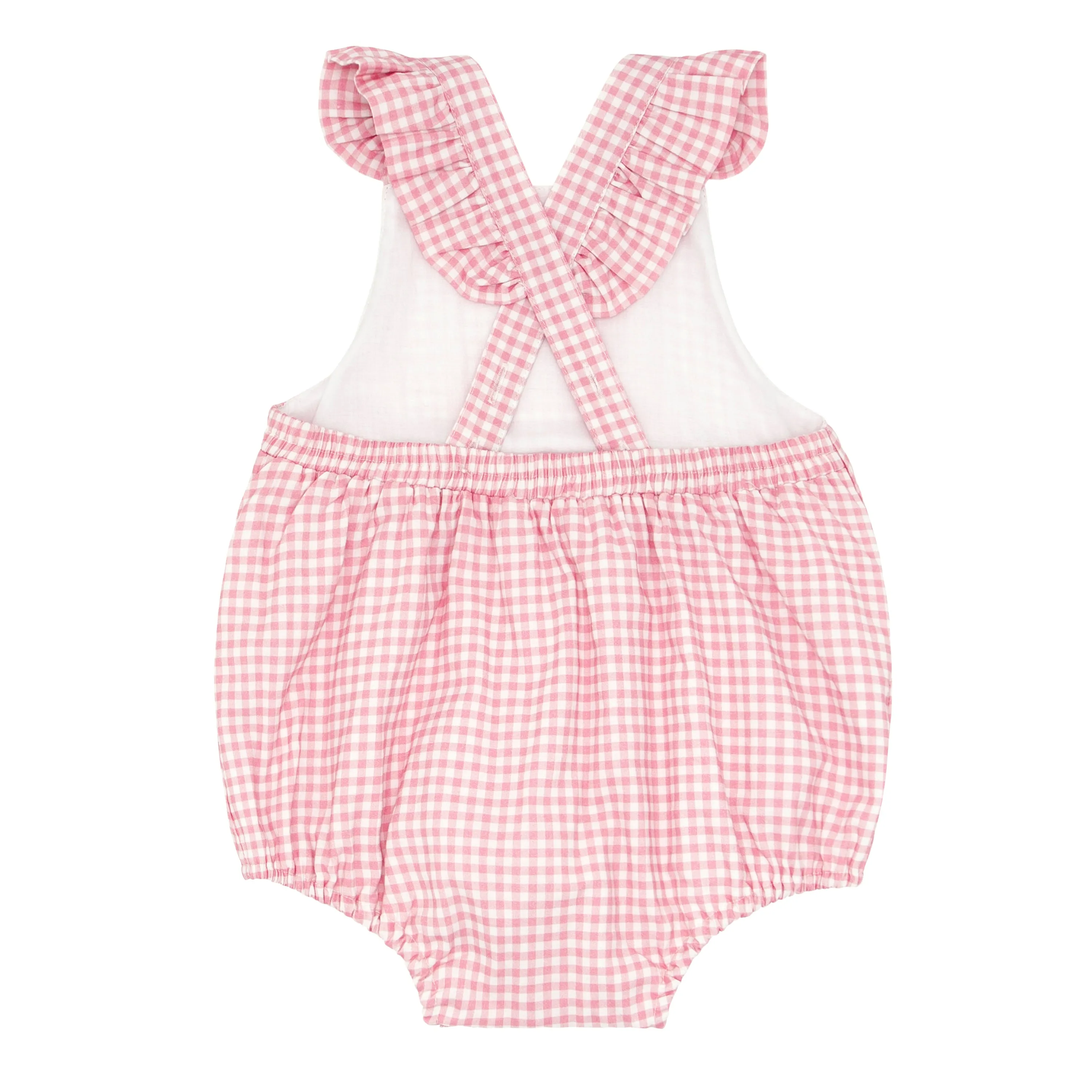 Guava Gingham Ruffle Bubble