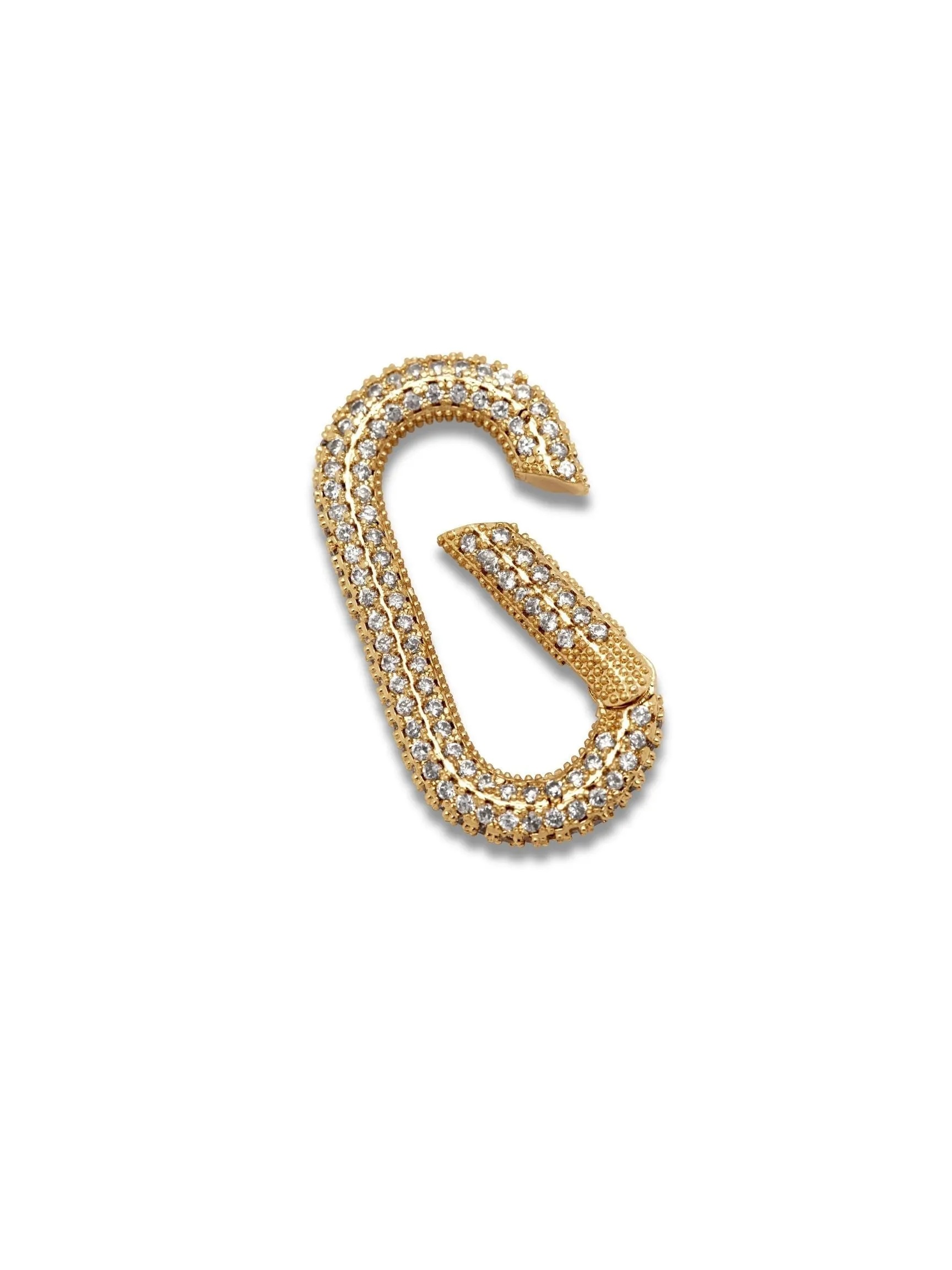 Oval Gold Pavé Clicker Clasp