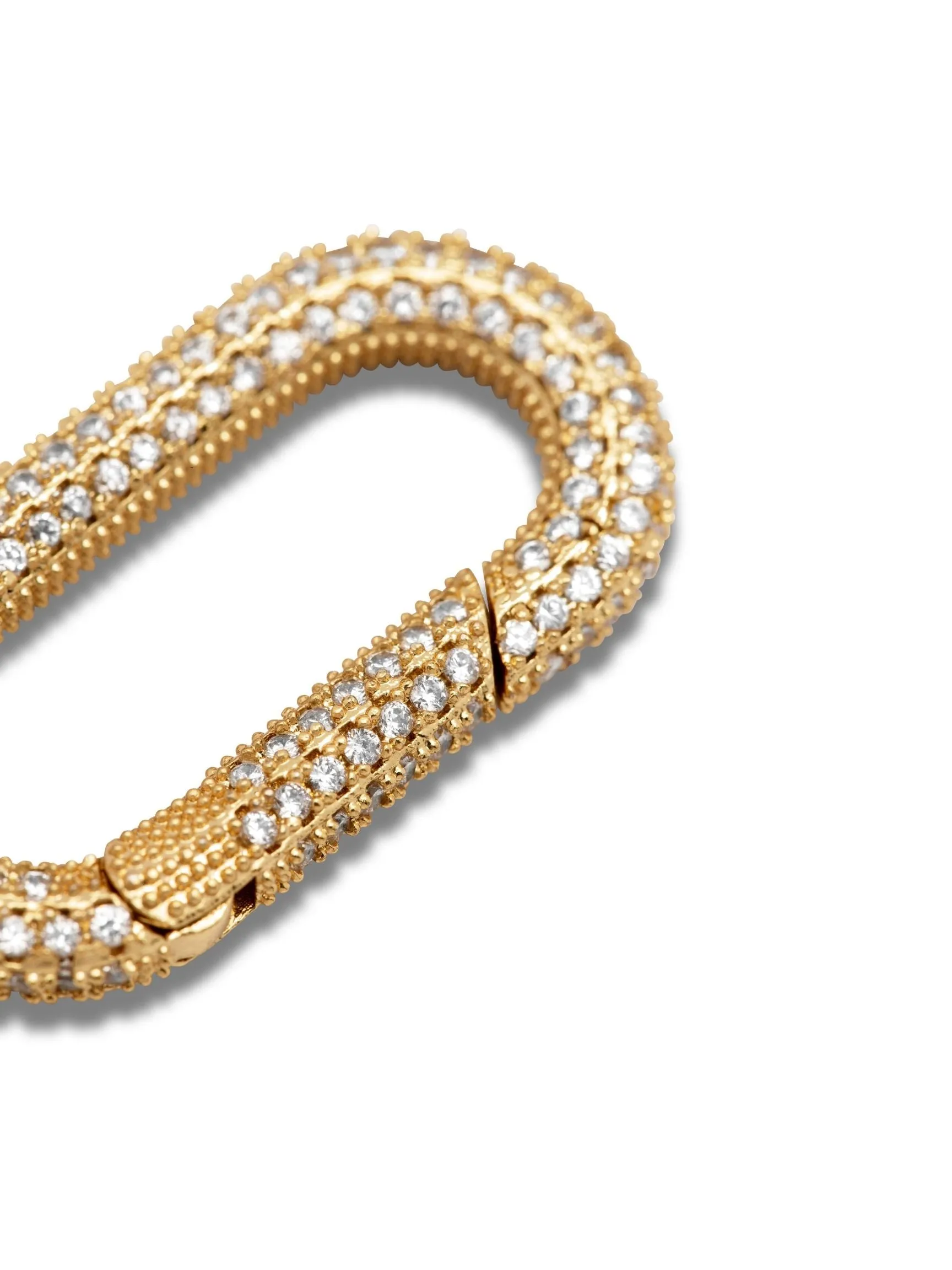 Oval Gold Pavé Clicker Clasp