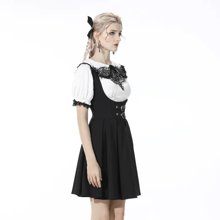 Gothic Black Suspender Skirts