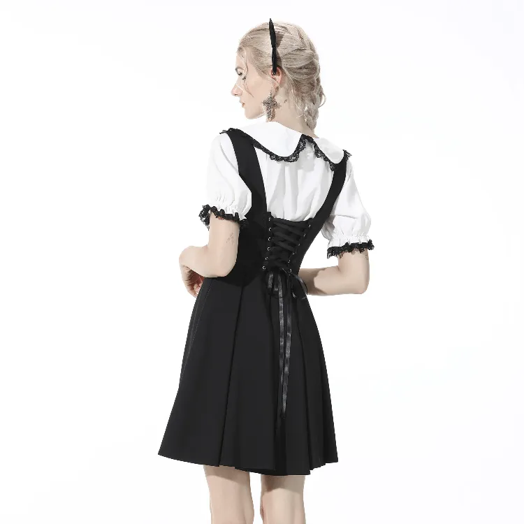 Gothic Black Suspender Skirts