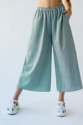 Checkered Pant in Green