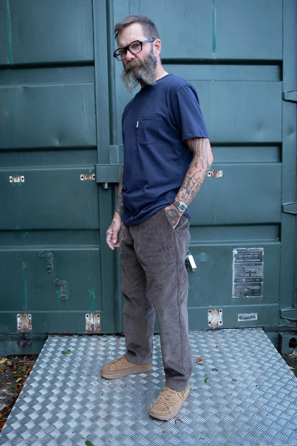 Grey Corduroy Fatigue Pants