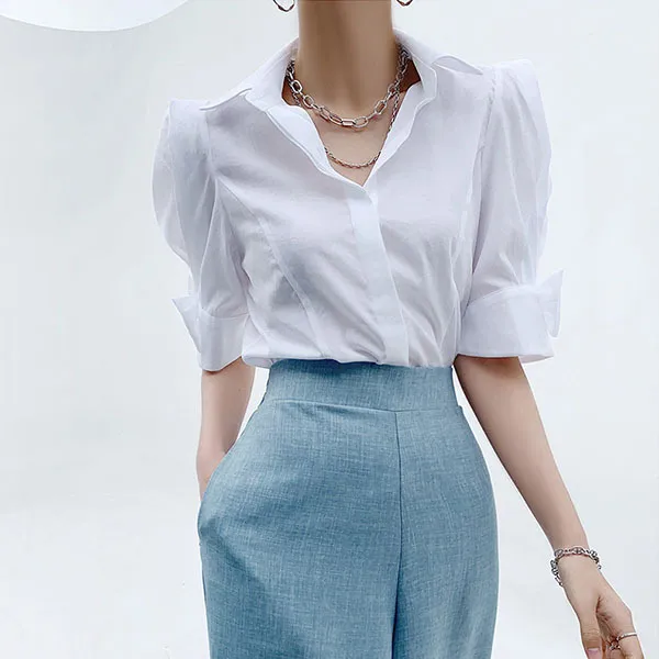 Plain Short Sleeves Casual Office Party Style