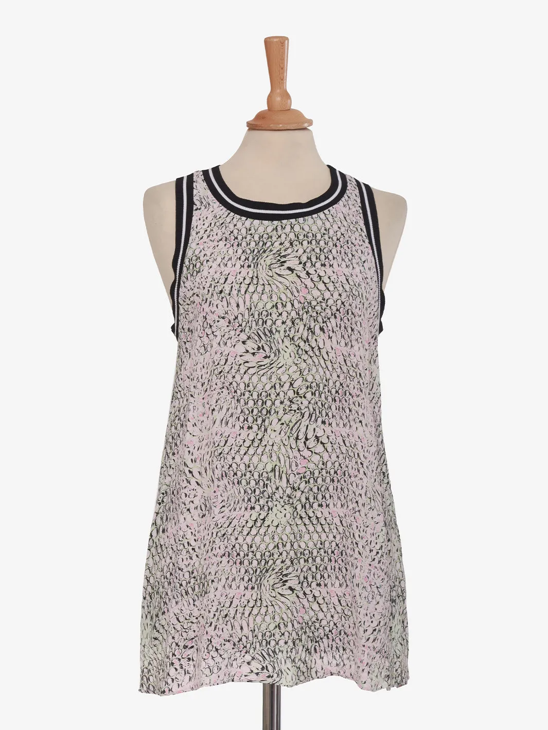 Iceberg Patterned tank top with contrasting details