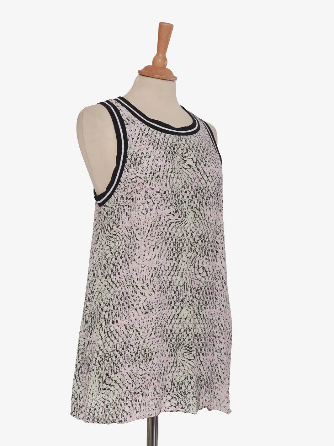 Iceberg Patterned tank top with contrasting details