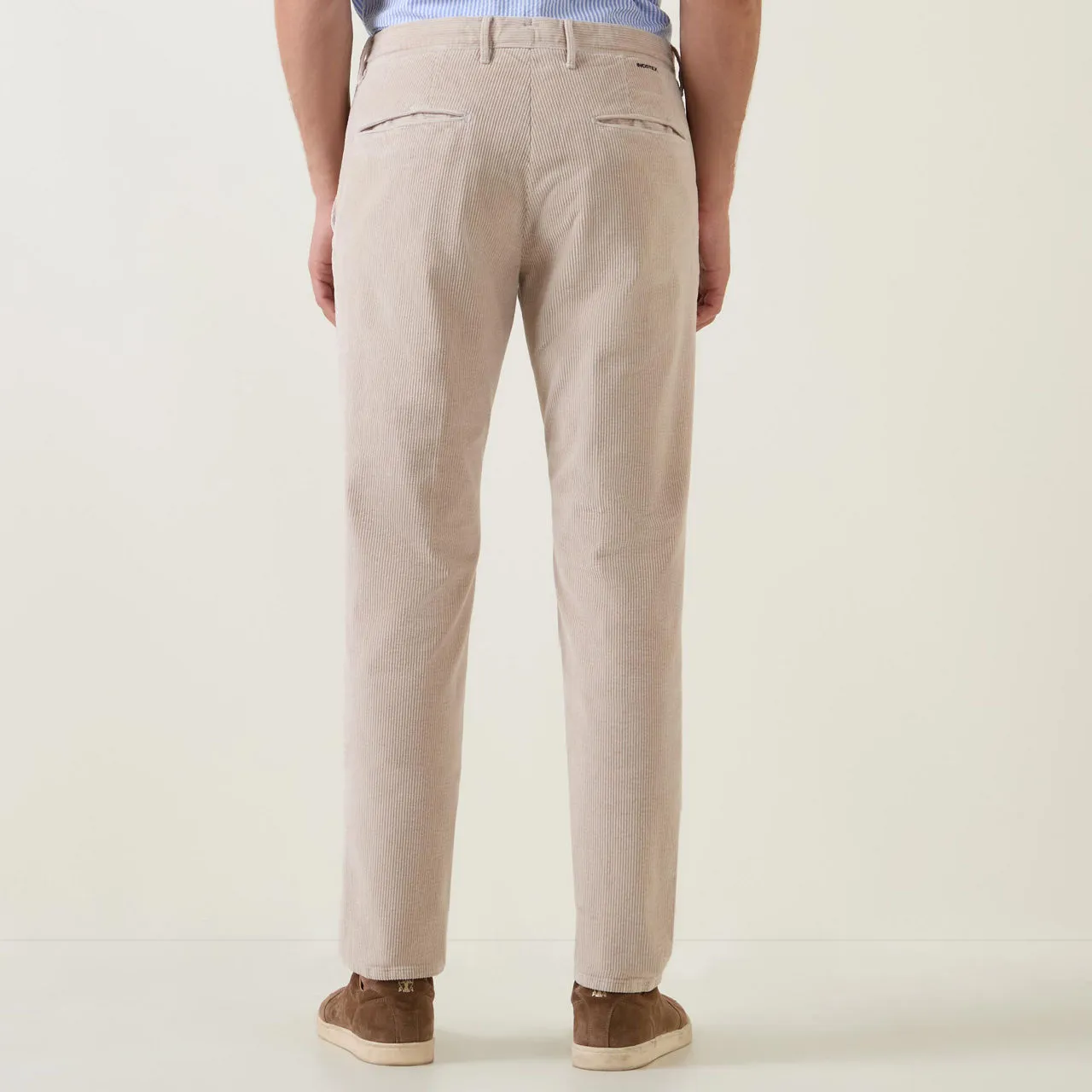 Cream Casual Corduroy Chinos by INCOTEX