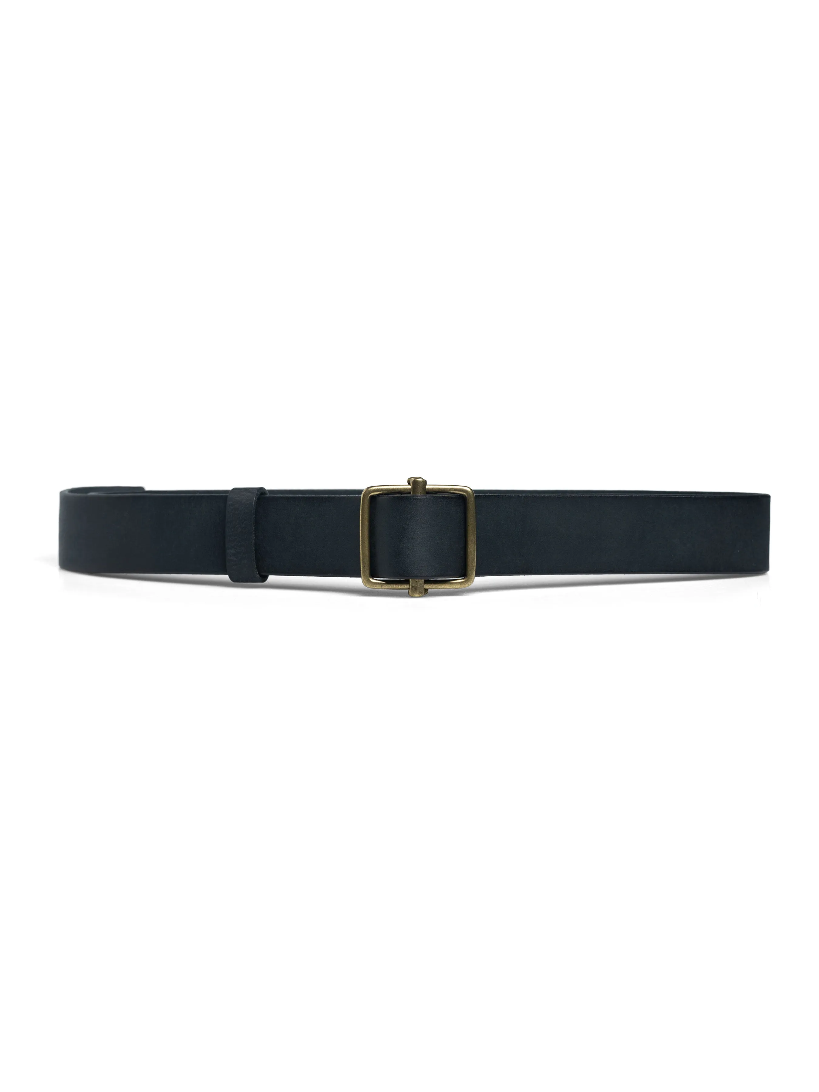 Italian Rustic Leather Belt Gold-toned Buckle