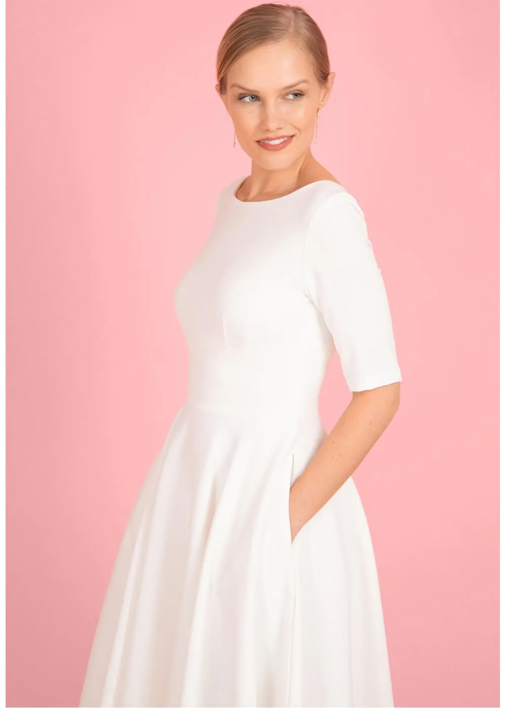 Ivory Hepburn 50's Swing Dress