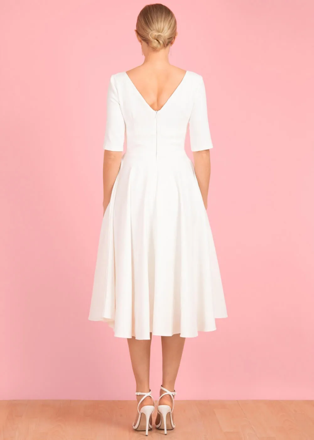 Ivory Hepburn 50's Swing Dress