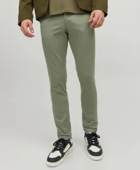 Deep Lichen Green Slim Chinos - Jack & Jones Marco Bowie