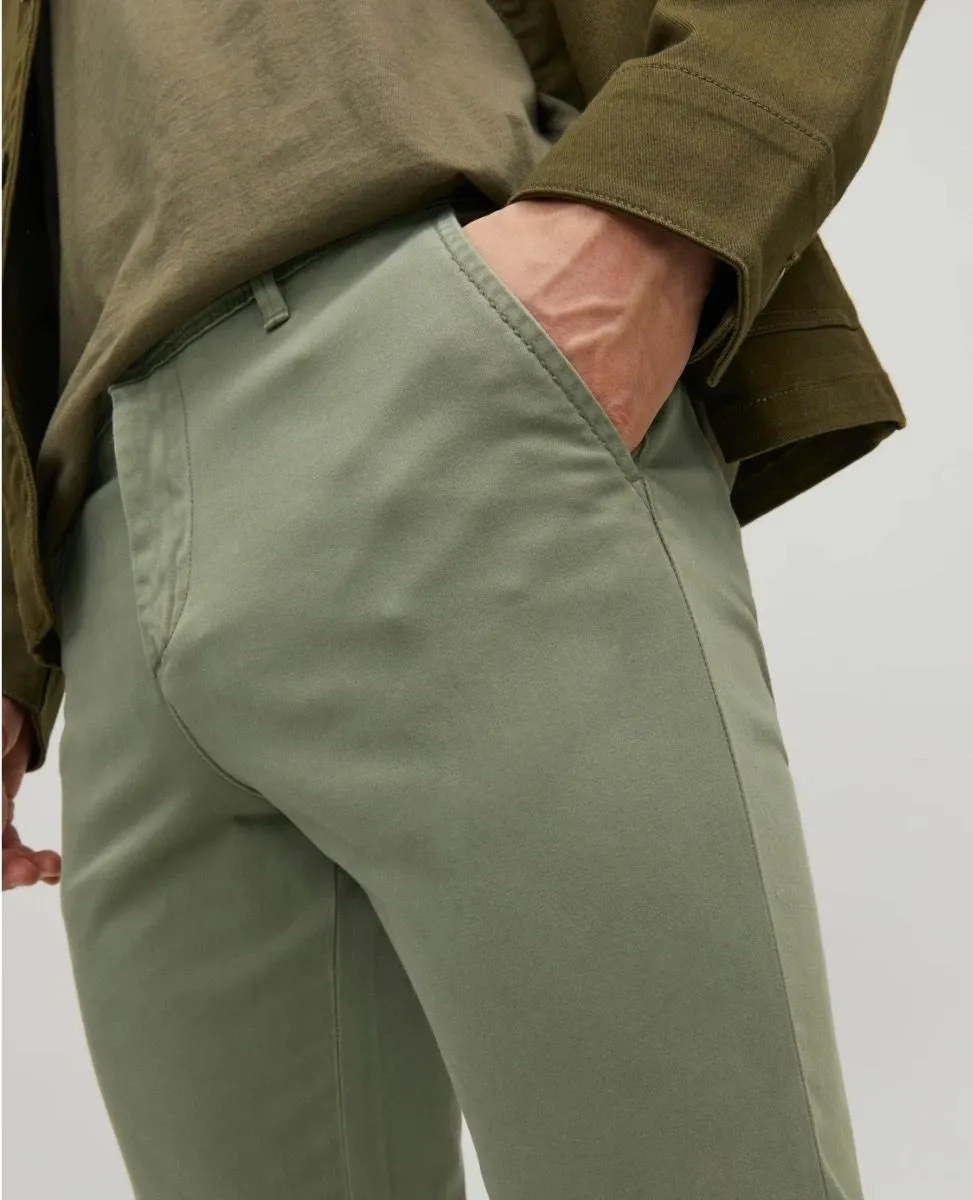 Deep Lichen Green Slim Chinos - Jack & Jones Marco Bowie