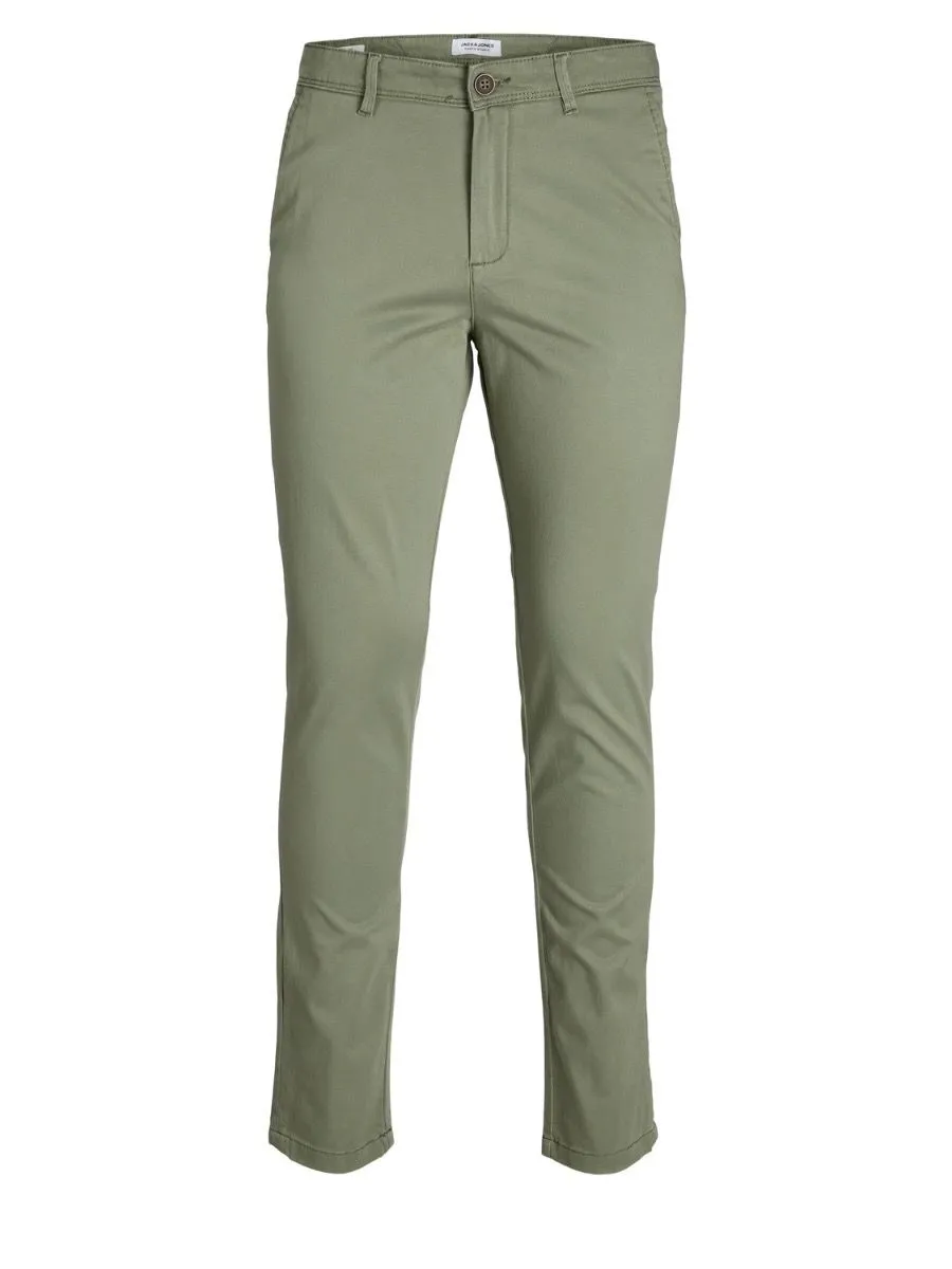 Deep Lichen Green Slim Chinos - Jack & Jones Marco Bowie