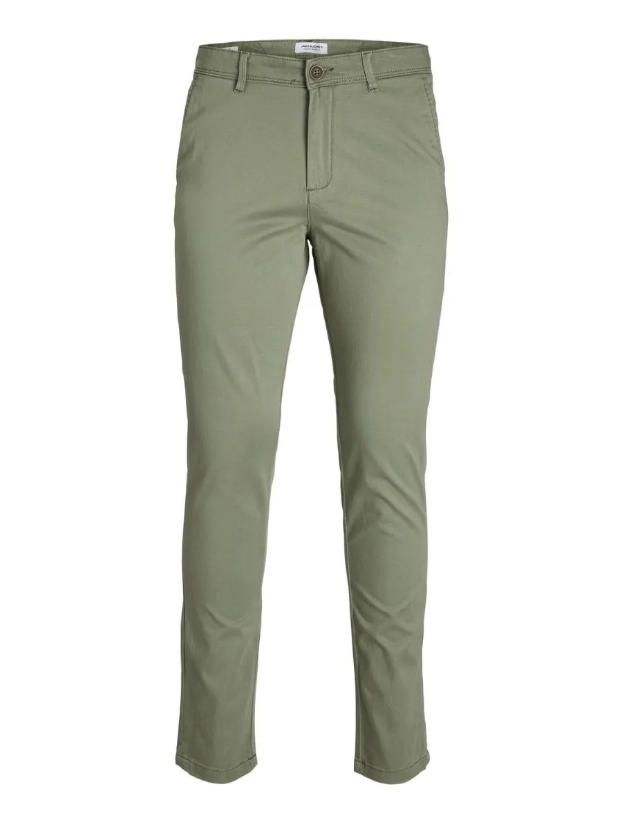 Deep Lichen Green Slim Chinos - Jack & Jones Marco Bowie