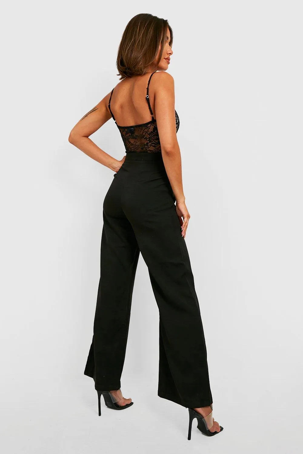 Lace Wide-Leg Jumpsuit