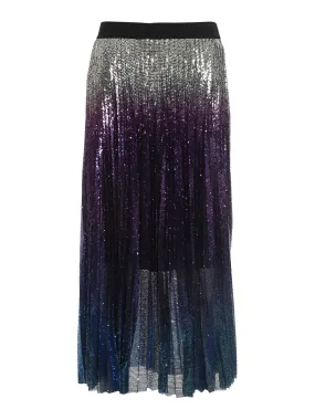 Karl Lagerfeld Sequin Pleated Skirt