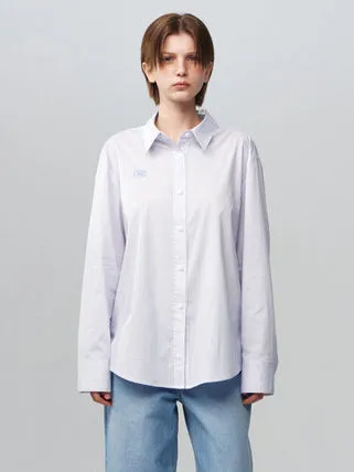 Street Style Plain Cotton Logo Shirts & Blouses