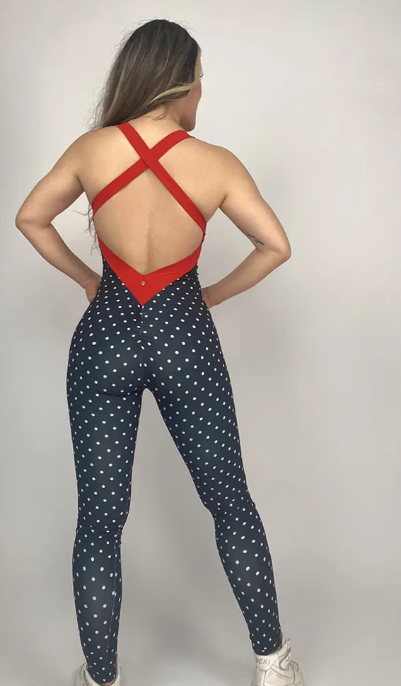 Jumpsuit wild love polka dot