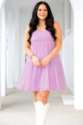 Lavender Flower Petals Dress