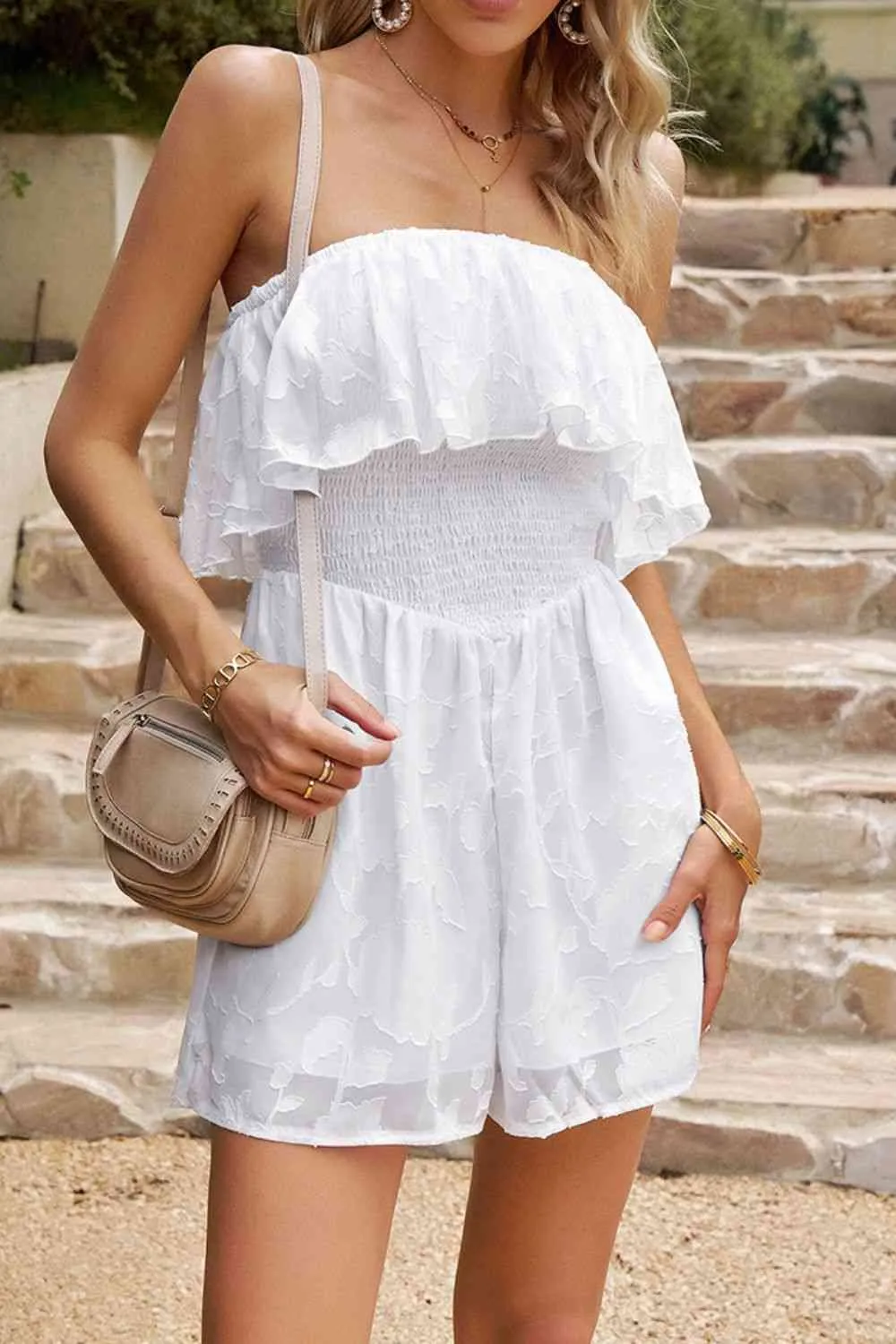 Layered Strapless Romper