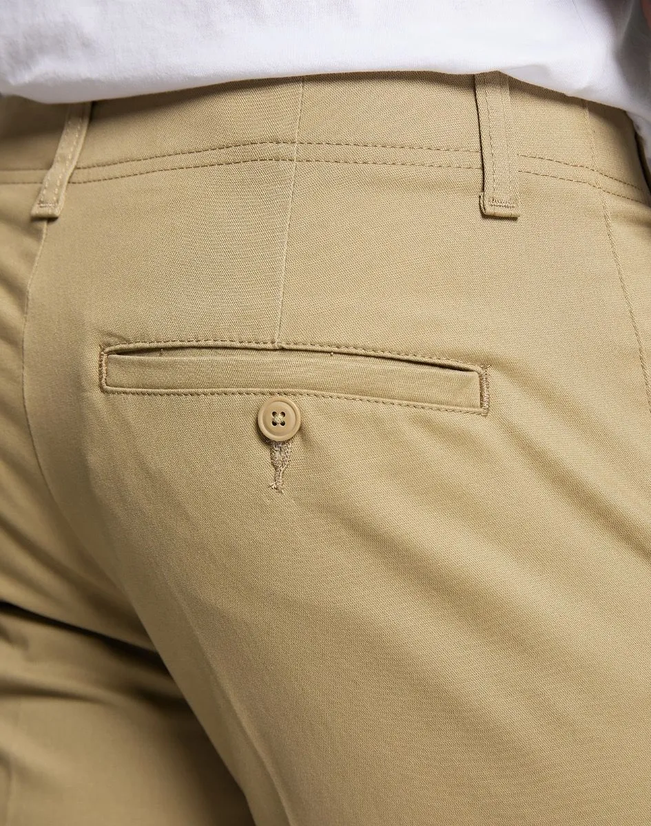 Taupe Lee Extreme Motion Slim Stretch Chino Trousers