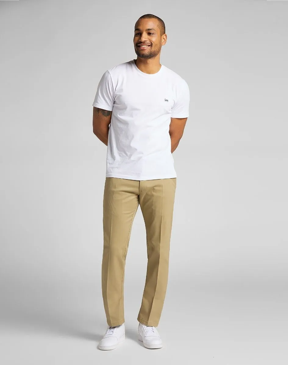 Taupe Lee Extreme Motion Slim Stretch Chino Trousers