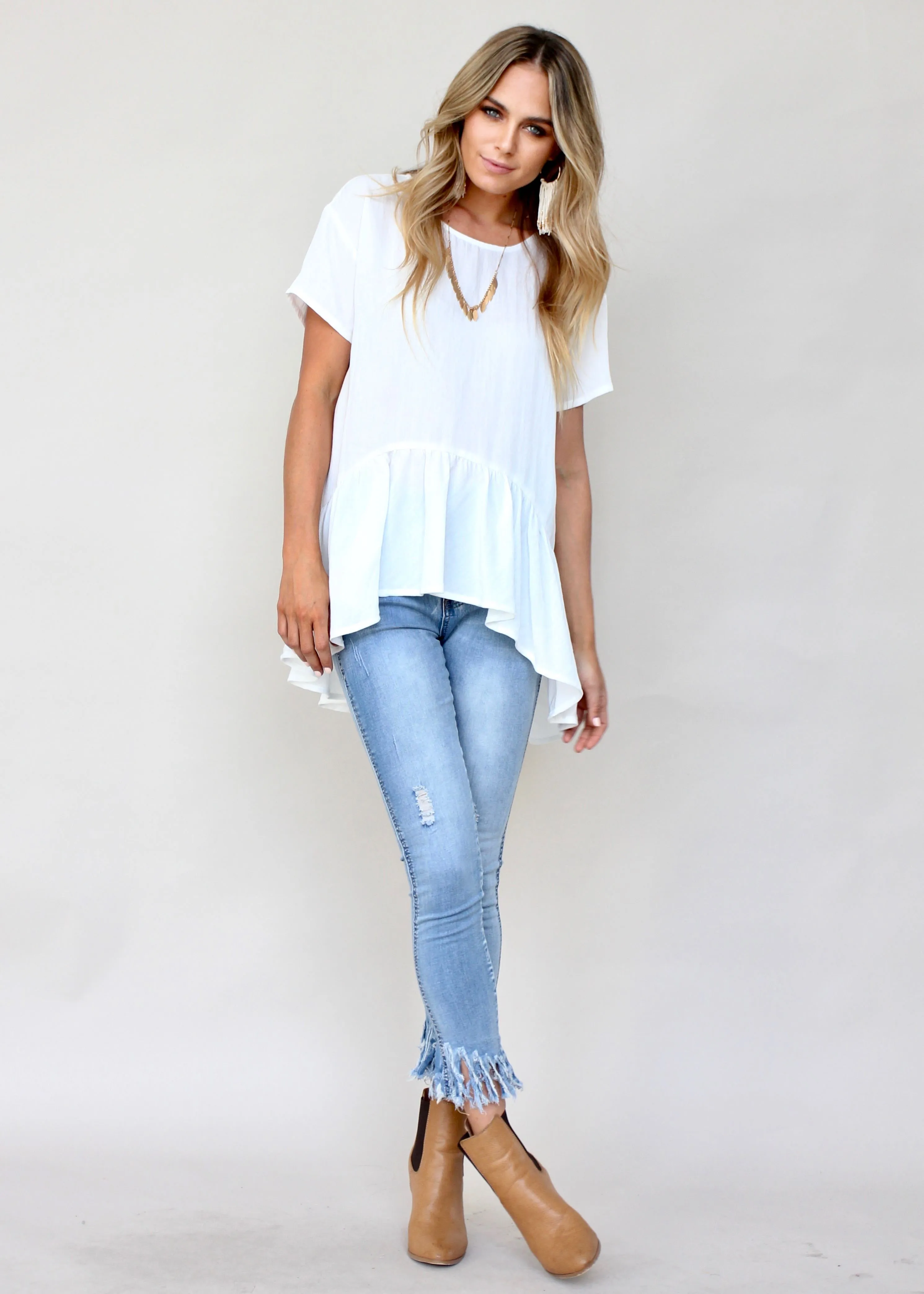 Ivory Linen Tee by Change My Mind