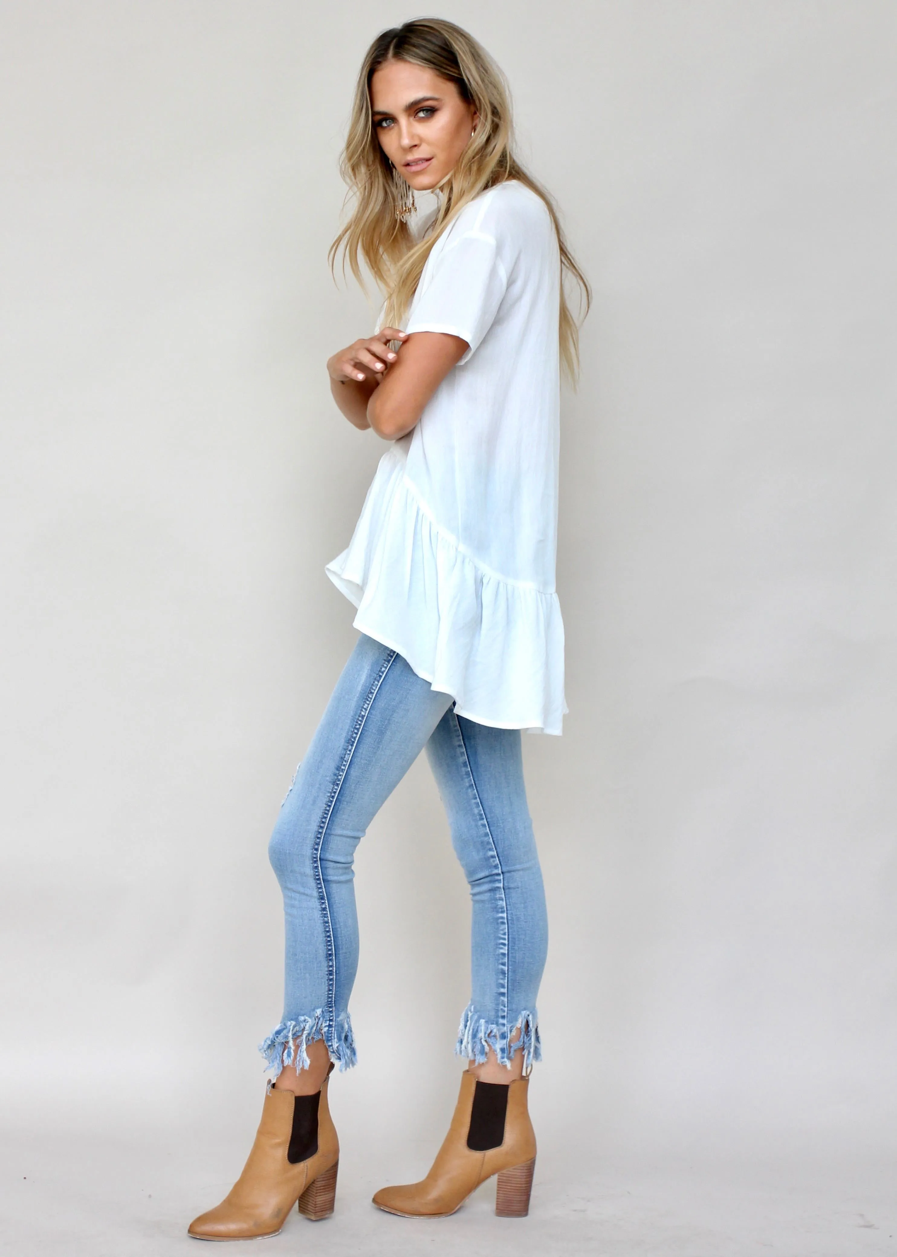 Ivory Linen Tee by Change My Mind