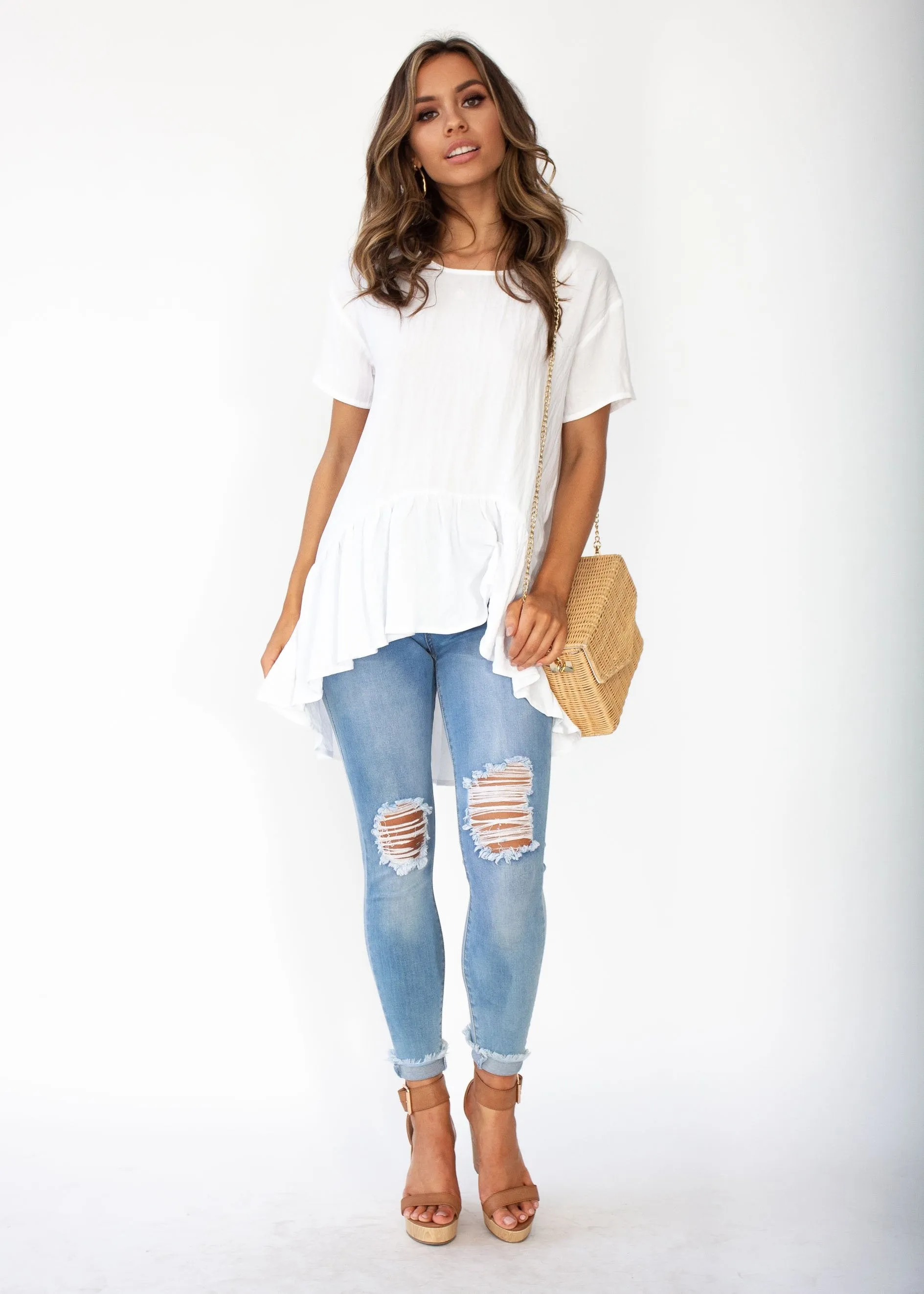 Ivory Linen Tee by Change My Mind