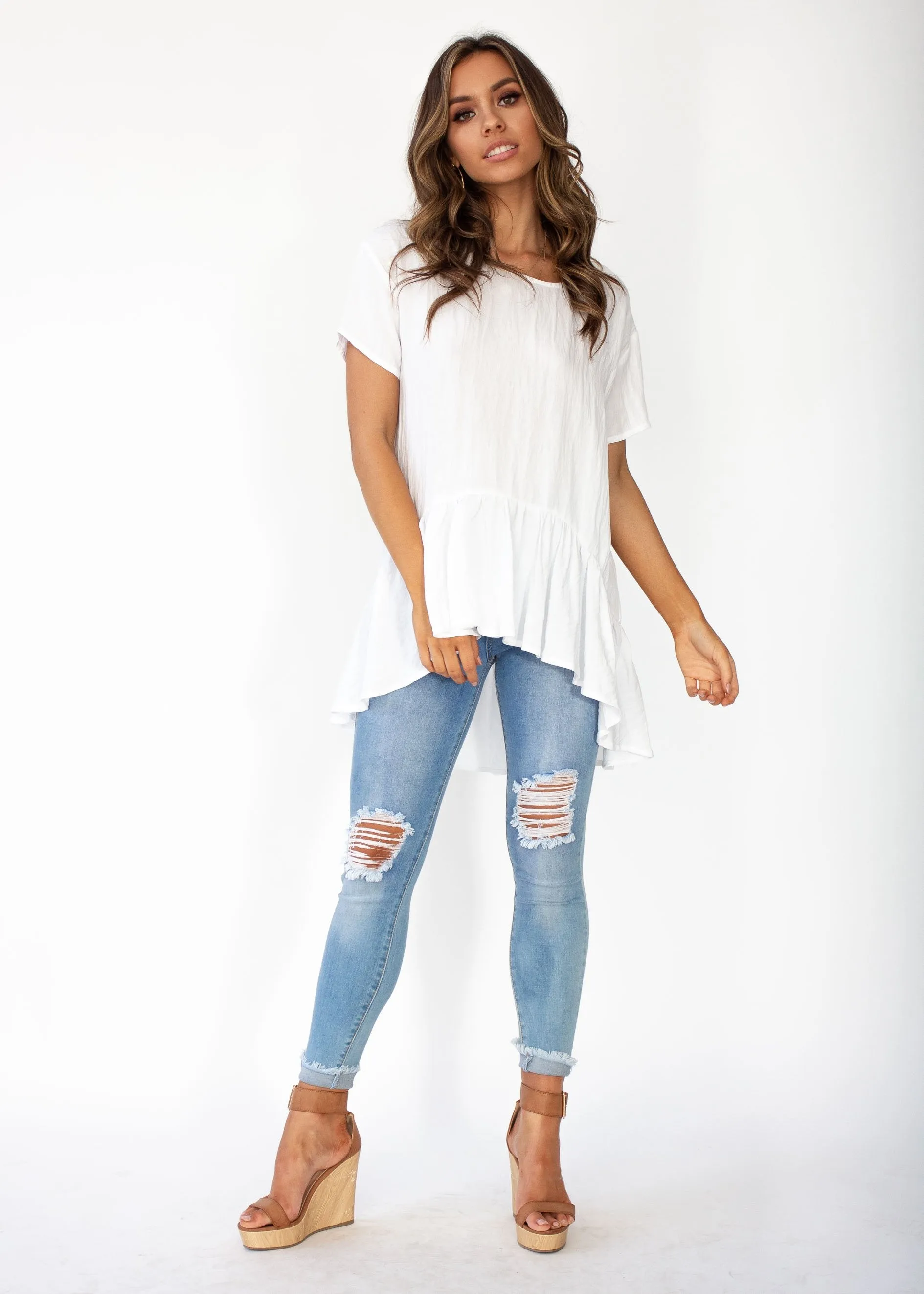 Ivory Linen Tee by Change My Mind