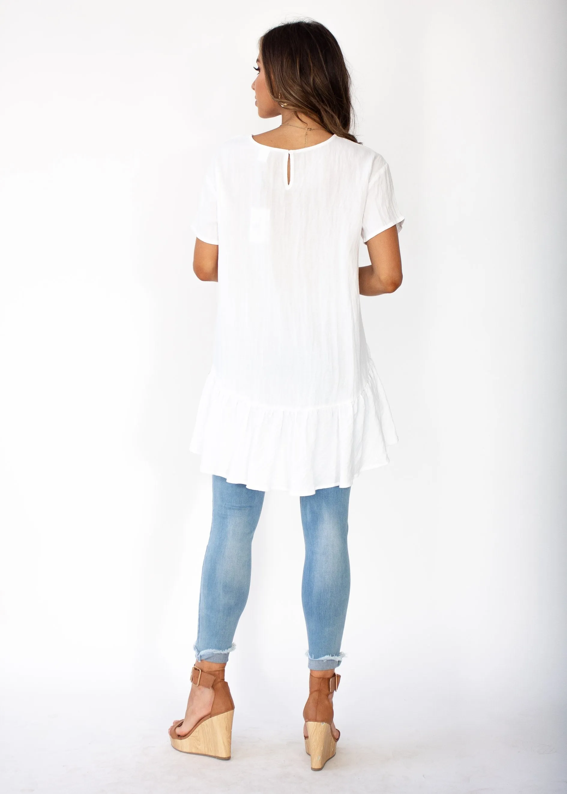 Ivory Linen Tee by Change My Mind