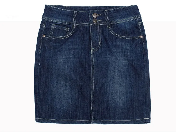 Casual Cotton Denim Mini Skirt