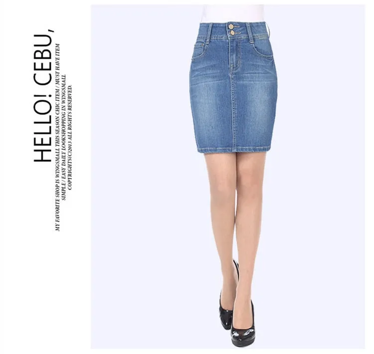 Casual Cotton Denim Mini Skirt